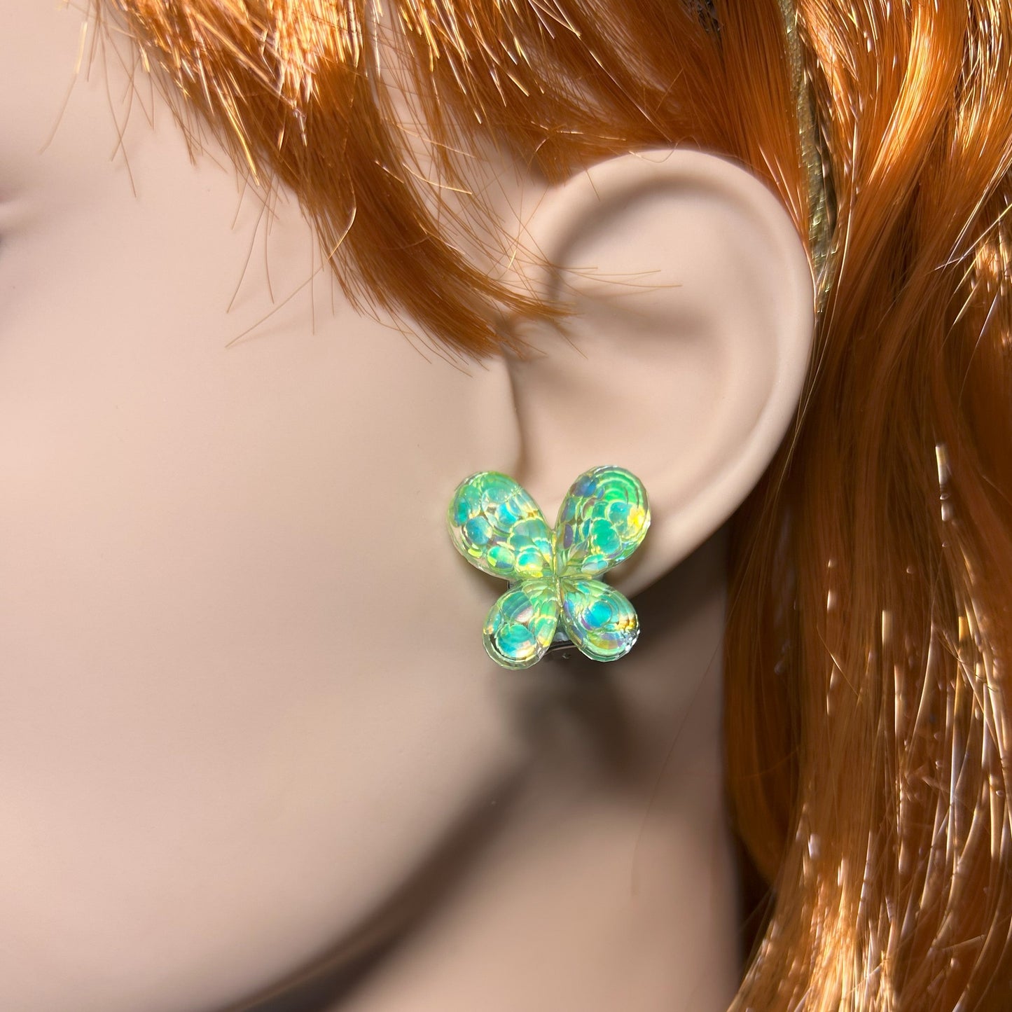 Glitter Butterfly Stud