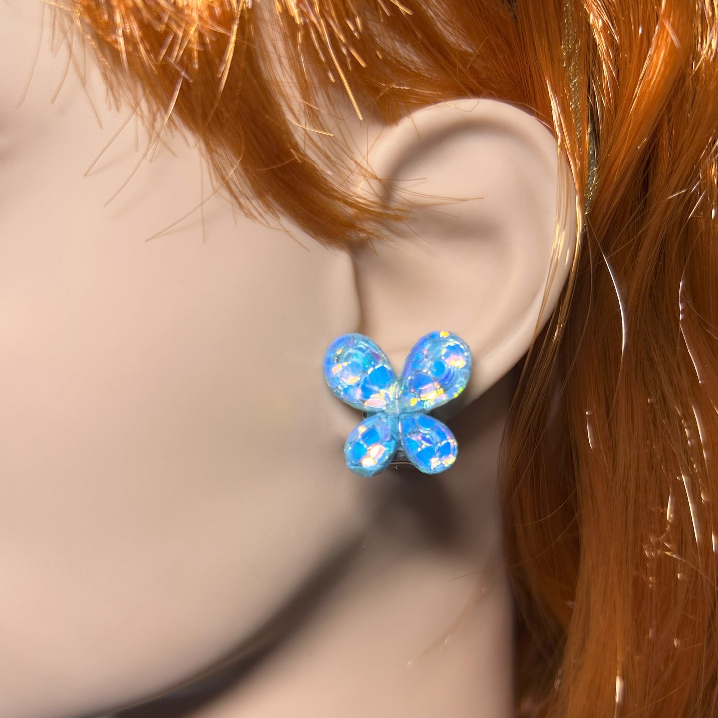 Glitter Butterfly Stud