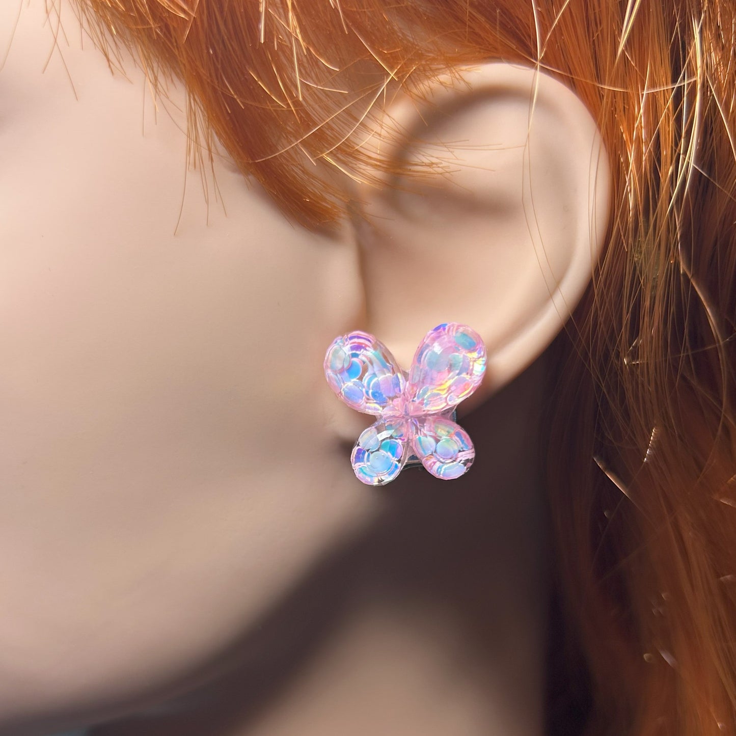 Glitter Butterfly Stud