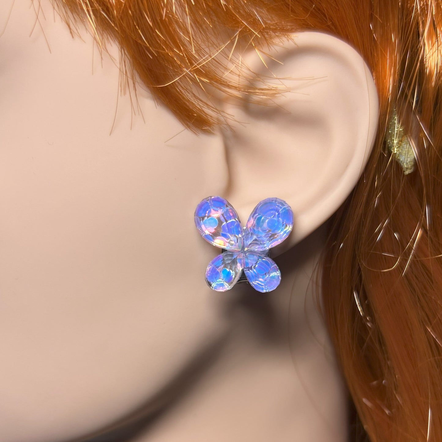 Glitter Butterfly Stud
