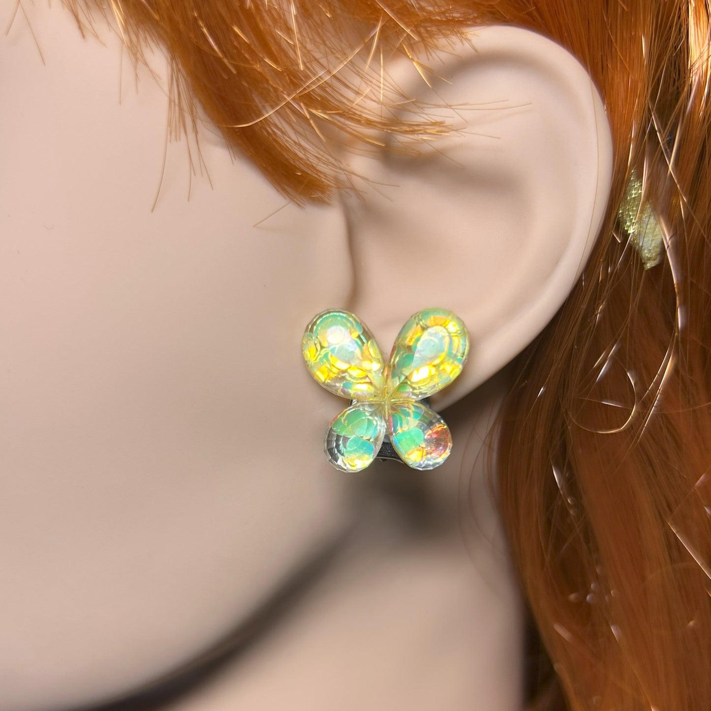 Glitter Butterfly Stud