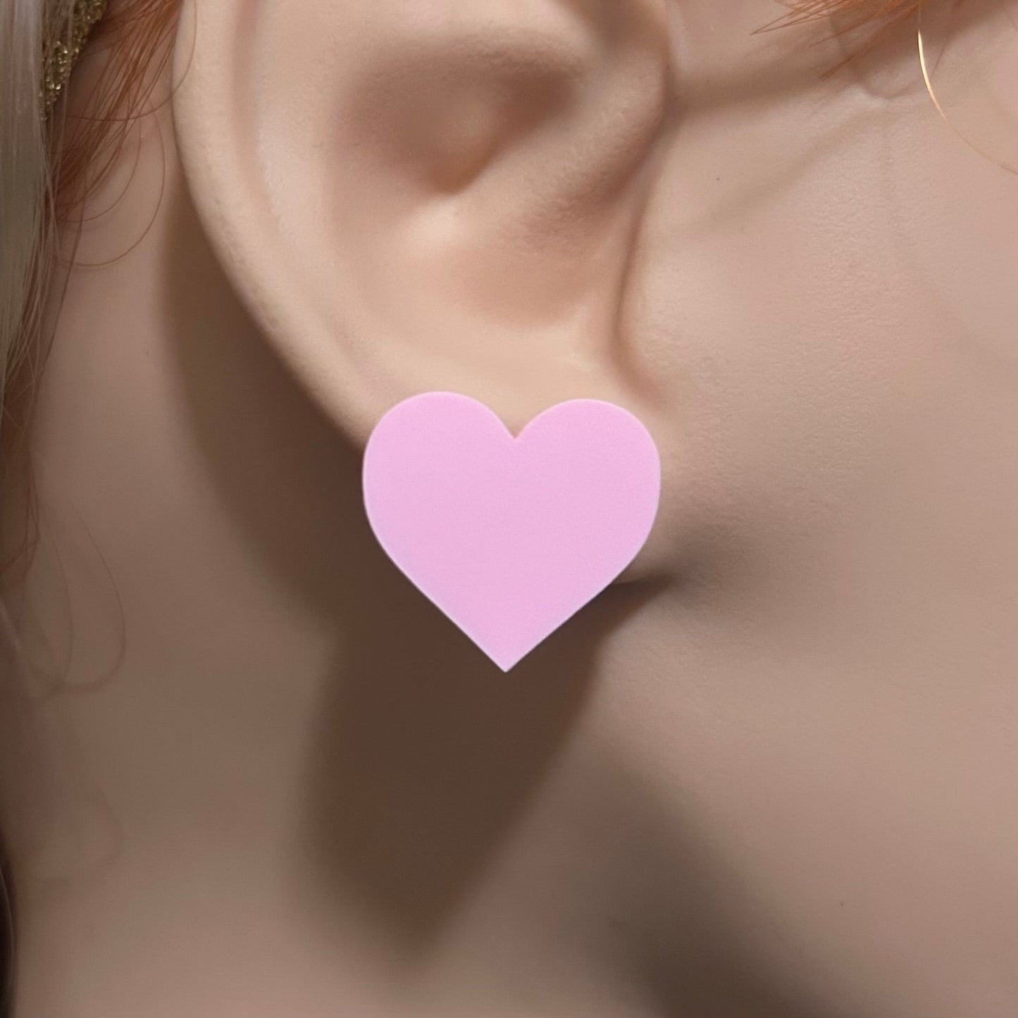 Pink Heart Stud