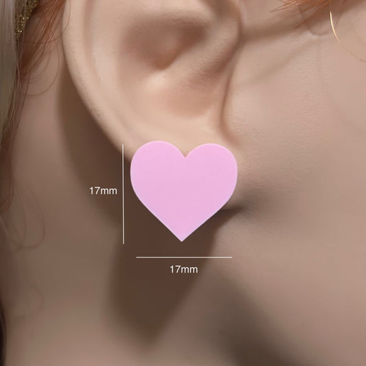 Pink Heart Stud