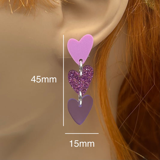 Purple Heart Dangles