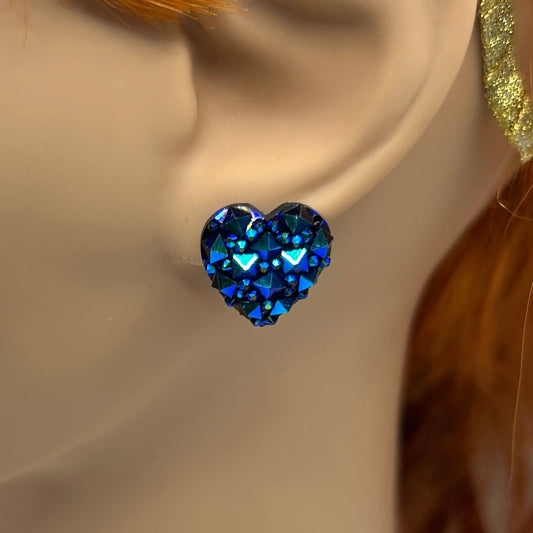 Sparkle Heart Studs