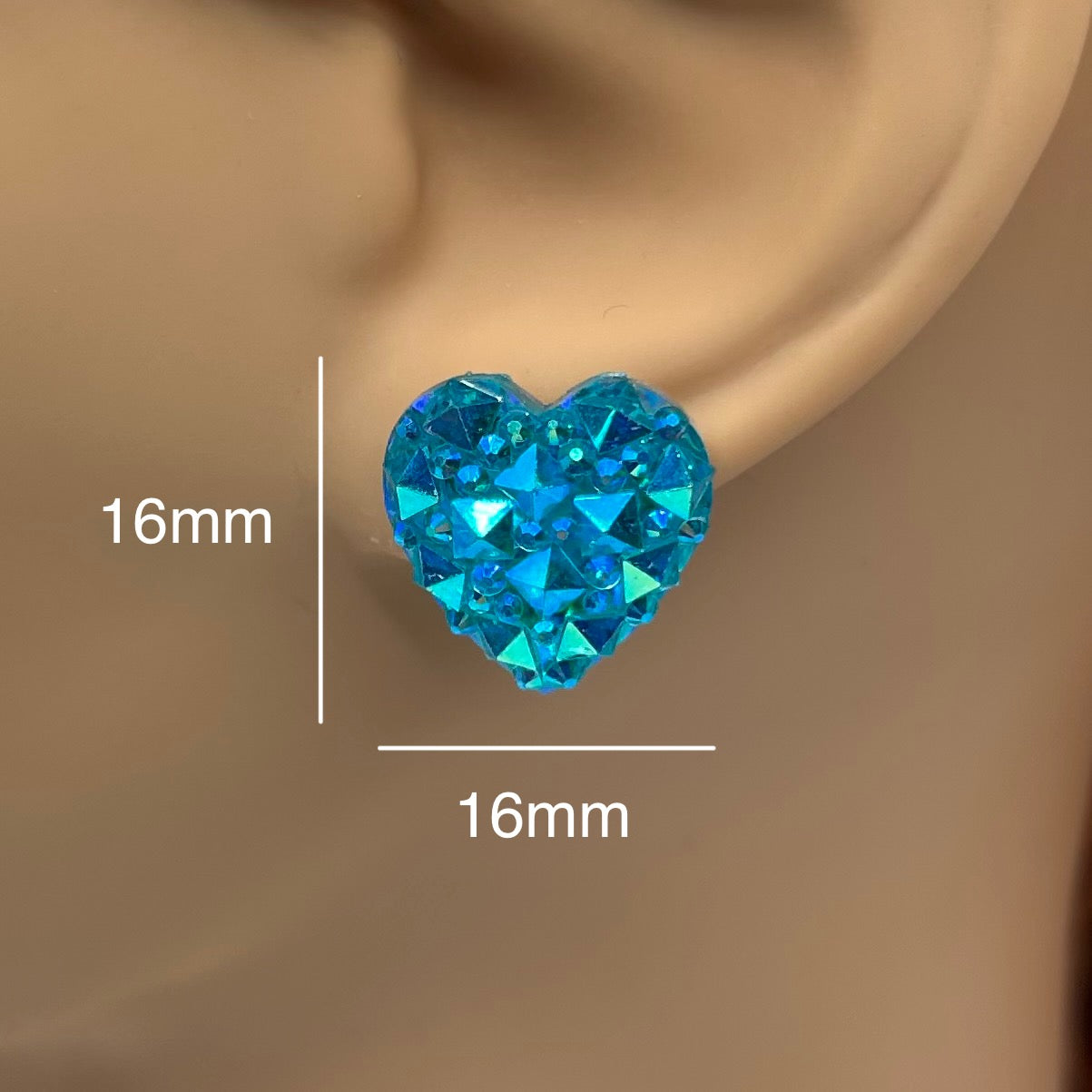 Sparkle Heart Studs