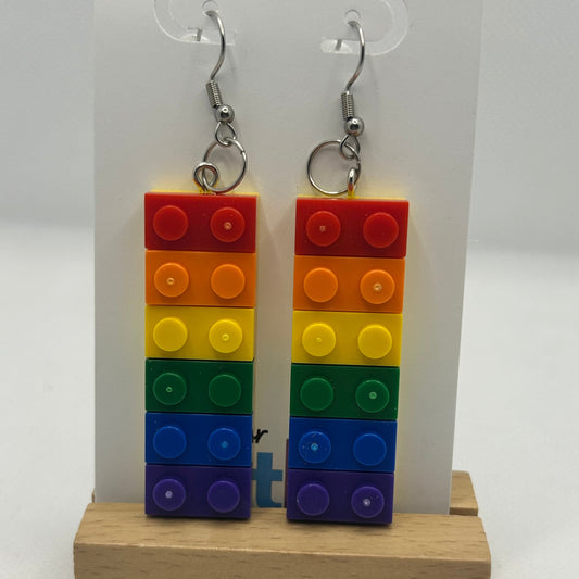 Rainbow Lego Dangles