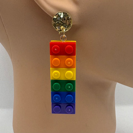 Rainbow Lego Dangles