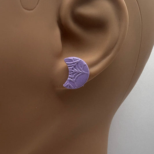 Crescent Moon Studs