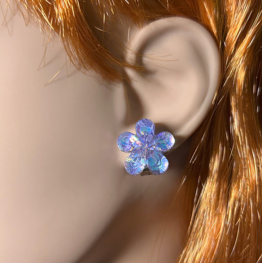Glitter Flower Stud