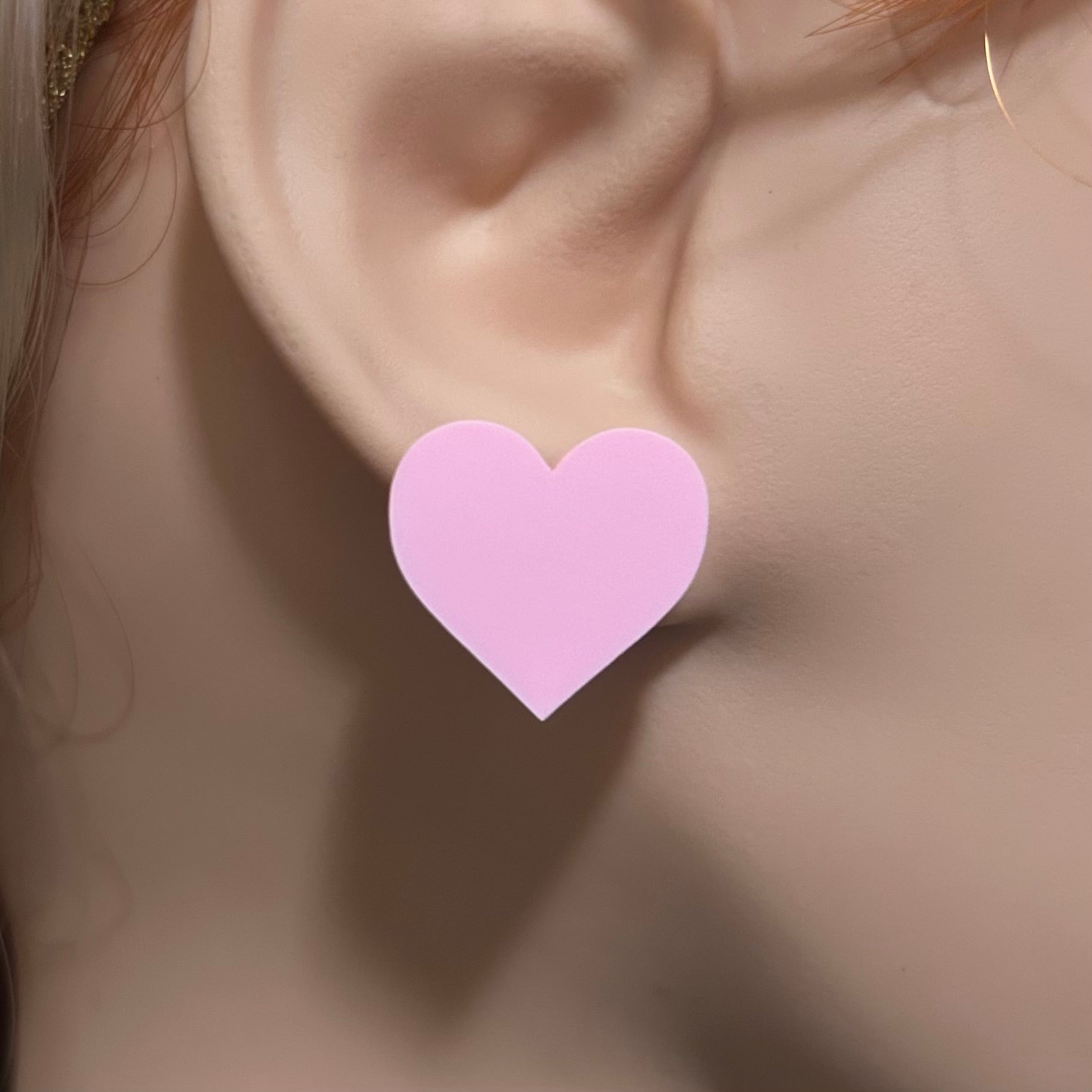 Pink Heart Stud