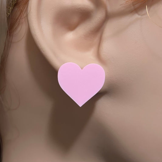 Pink Heart Stud