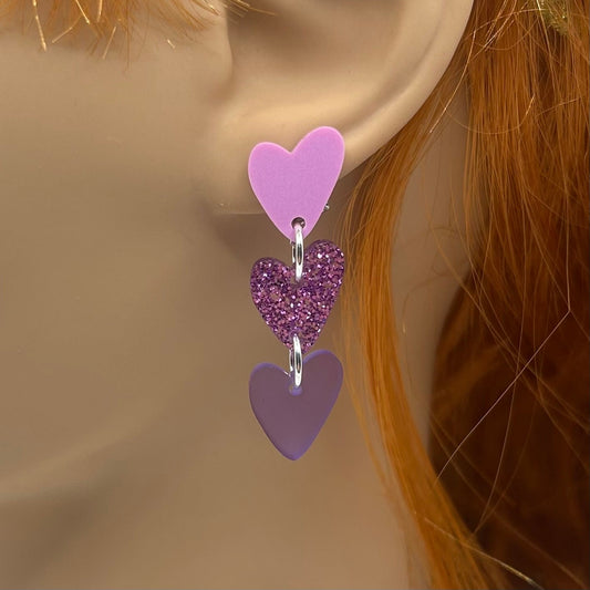 Purple Heart Dangles
